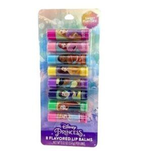 Disney Princess 8 Piece Lip Balm Set New